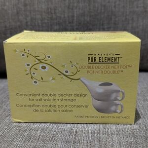 Double Decker Neti Pot - White Nature's Pur Element